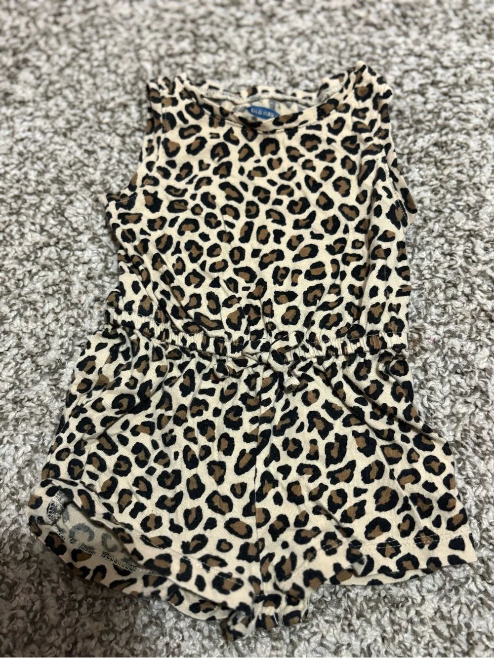 Old Navy Leopard Print Sleeveless Romper - Tan & Black